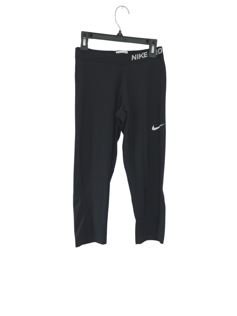 Nike Pro Dri-Fit XL Girls Kids Black Athletic Leggings Capris Elastic Waistaband